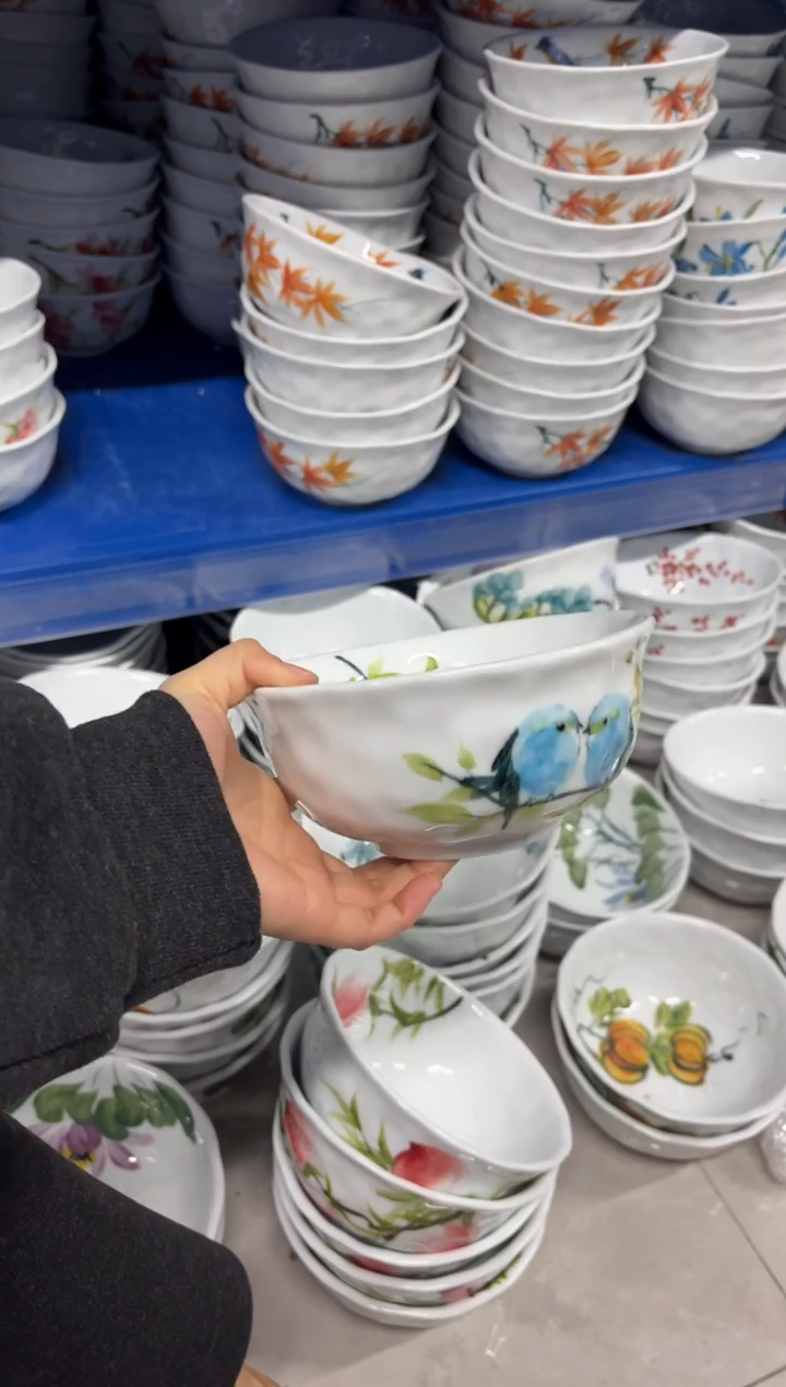 景德镇高温陶瓷食品级手绘釉中彩-捏捏碗