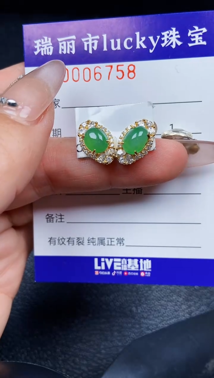 翡翠银S925镶嵌颈饰6758