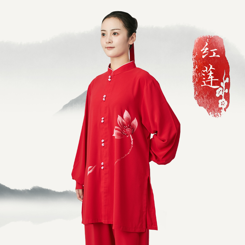 小和山太极服装女新款高端比赛表演太极拳八段锦练功服装男中长款