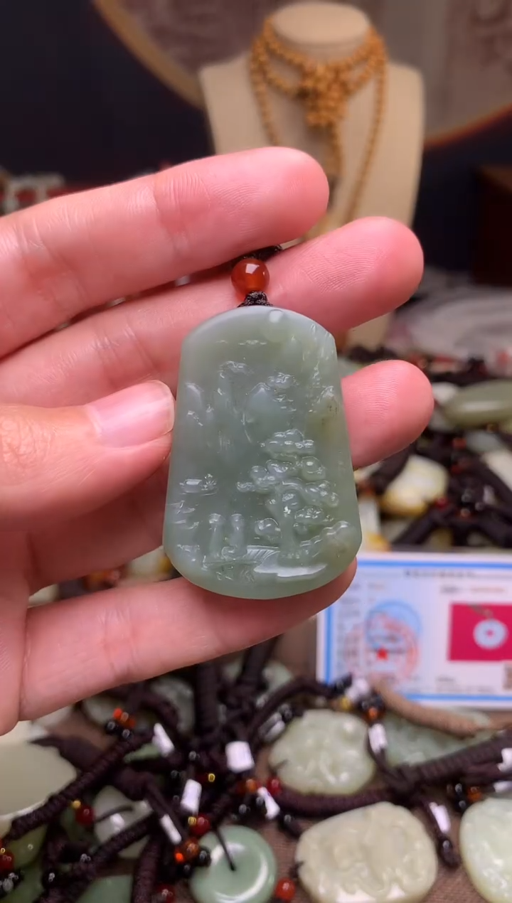 颈饰未镶嵌和田玉新疆料青海料清水和田玉吊坠