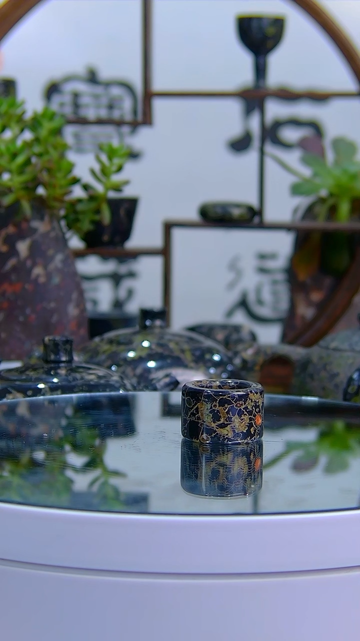 【闪购商品】奢上奢梅花玉茶具
