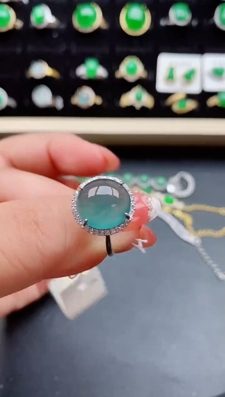 【闪购商品】翡翠戒指银S925镶嵌5080550