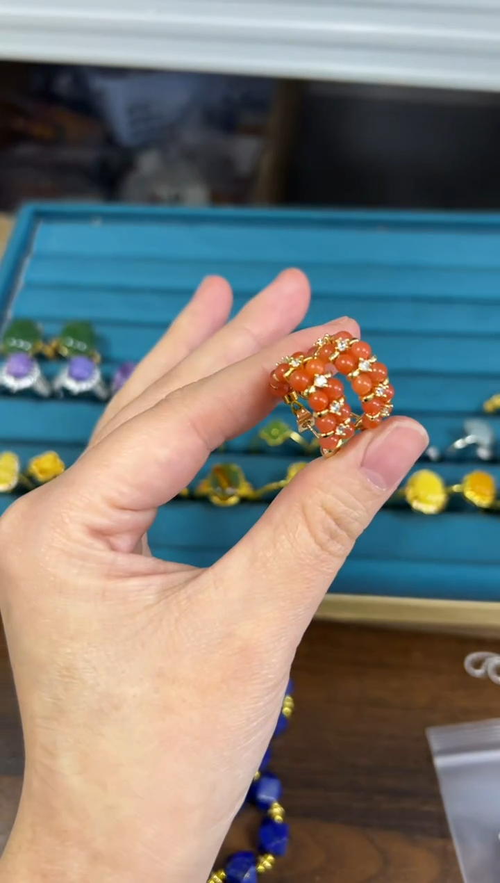 银S925镶嵌南红玛瑙耳饰南红玛瑙银针镶嵌款耳圈[617]