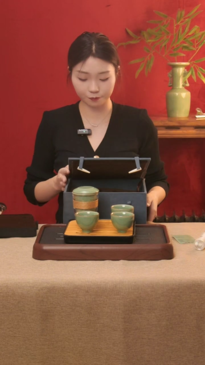 【闪购商品】瓷片龙泉青瓷月明风清茶具包装微瑕