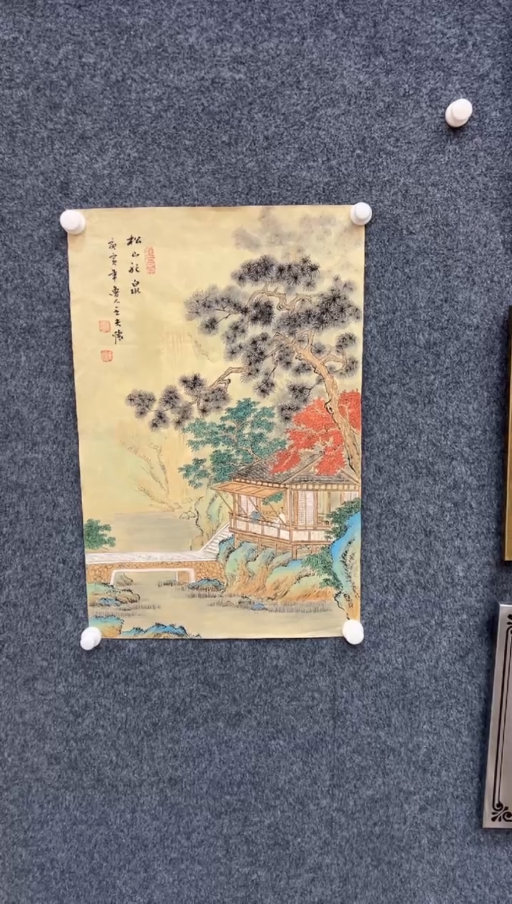 【闪购商品】国画1.15-王夫怀-四尺三开界画-003