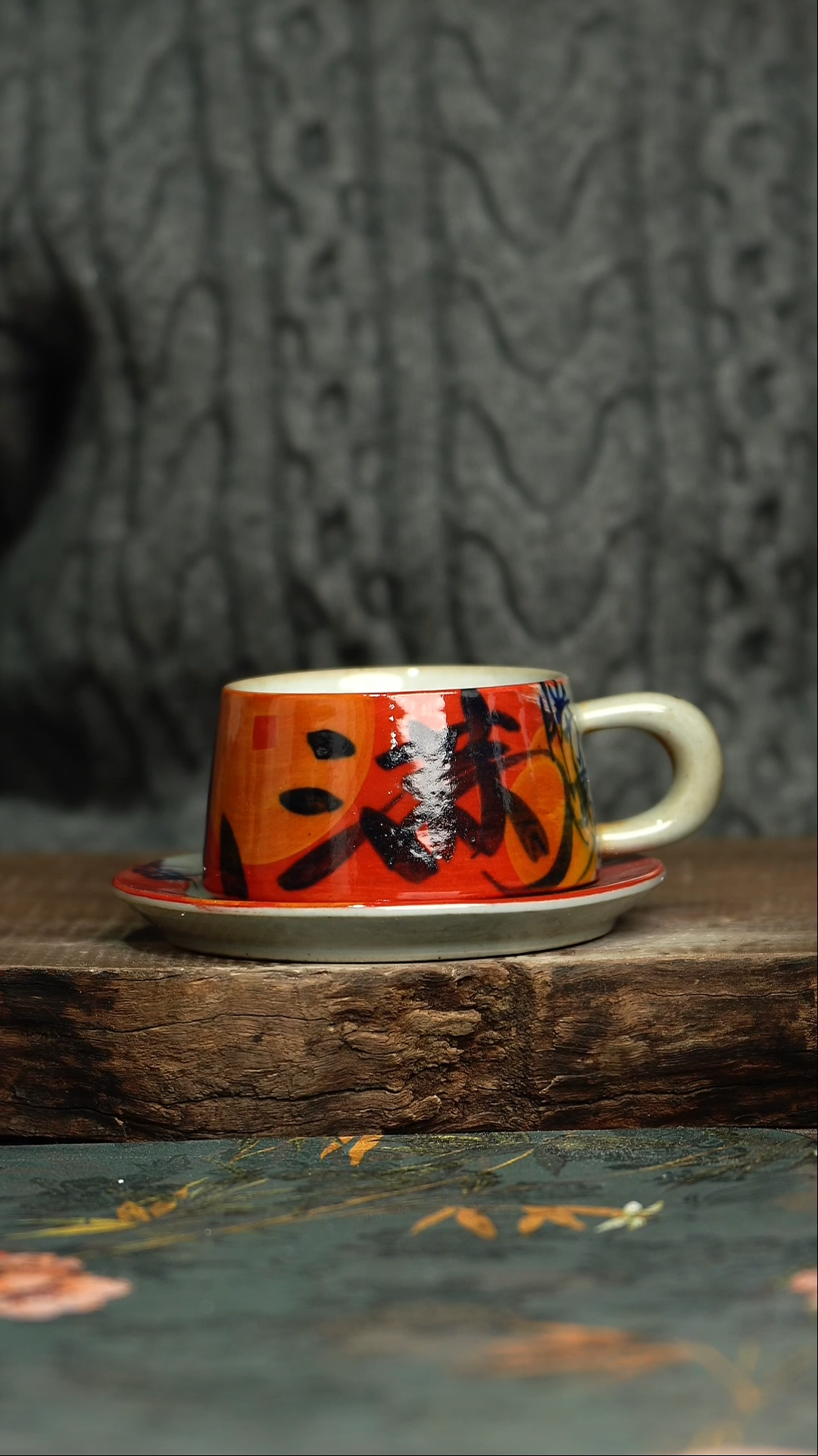 【闪购商品】杯杯釉下彩手工手绘同款陶器