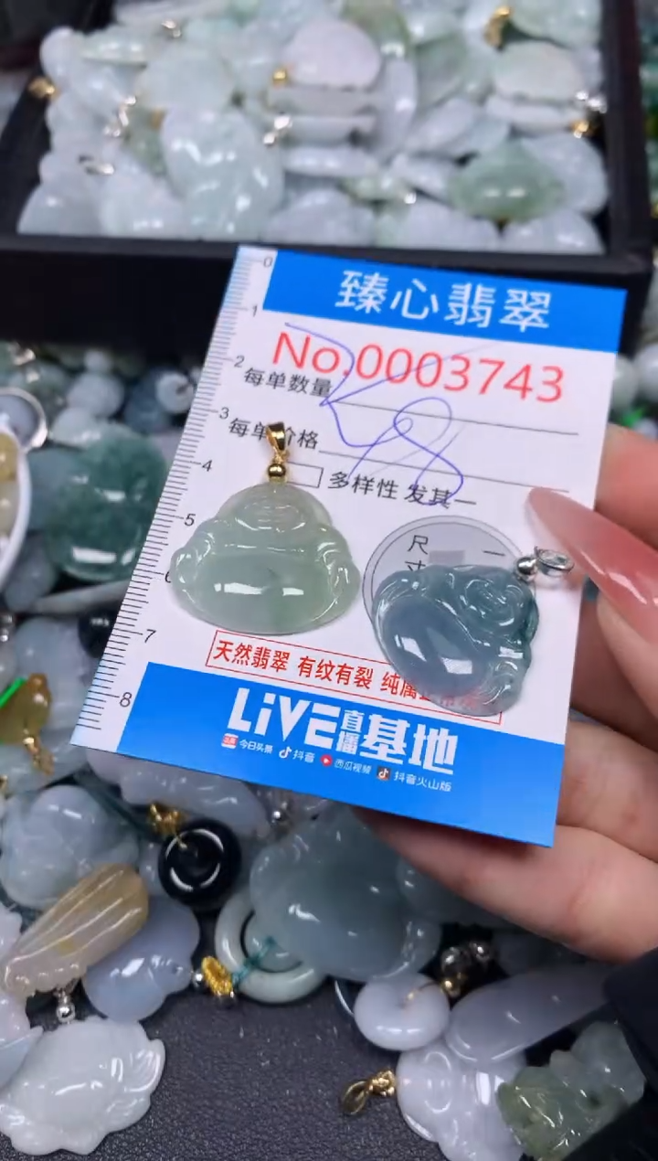 【闪购商品】翡翠颈饰未镶嵌含绳0003743