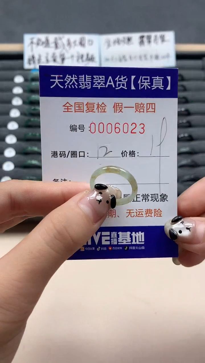 翡翠戒指未镶嵌天然006023