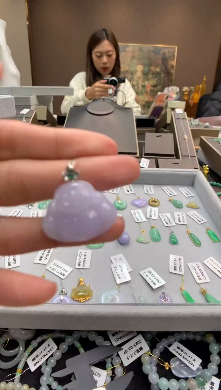 【闪购商品】翡翠颈饰18K金镶嵌佛公