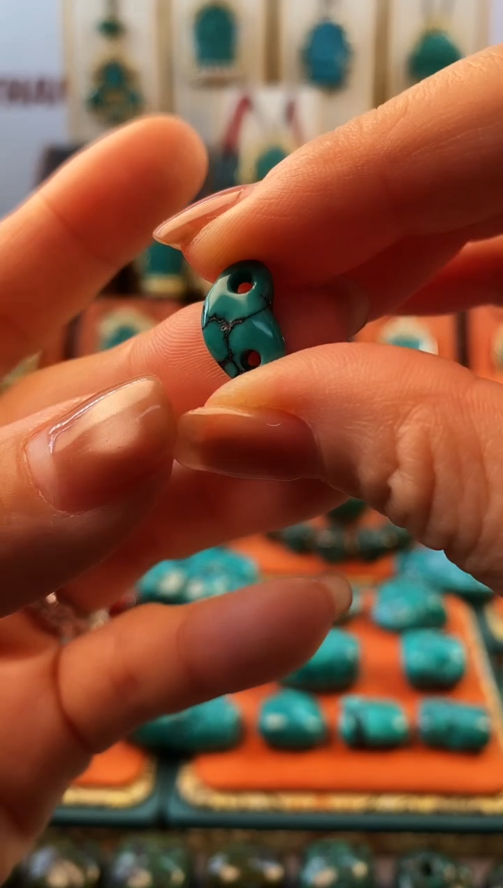 未镶嵌绿松石.网花 单颗 