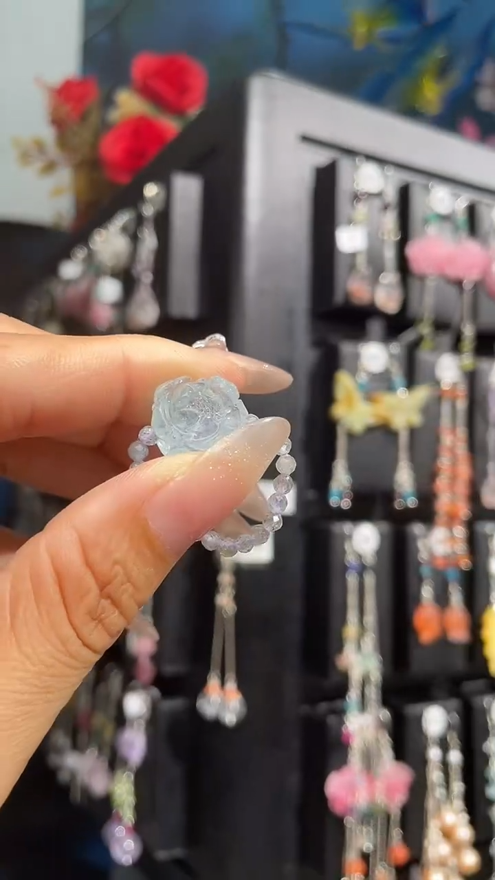 银S925镶嵌耳饰紫晶庄****蝶庄生晓梦迷蝴蝶