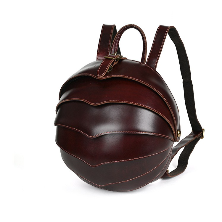 真皮时尚背包双肩包个性甲壳虫背包男女通用情侣休闲背包