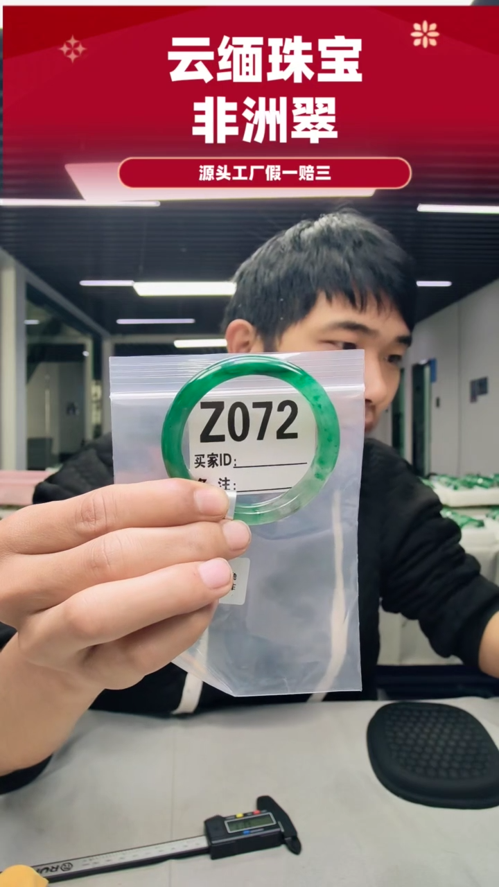 未镶嵌手镯石英质玉（非洲翠）53圈口Z072