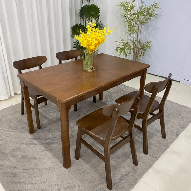 【长方桌】北欧实木餐桌餐椅组合简易餐厅饭店桌小户型家用吃饭桌