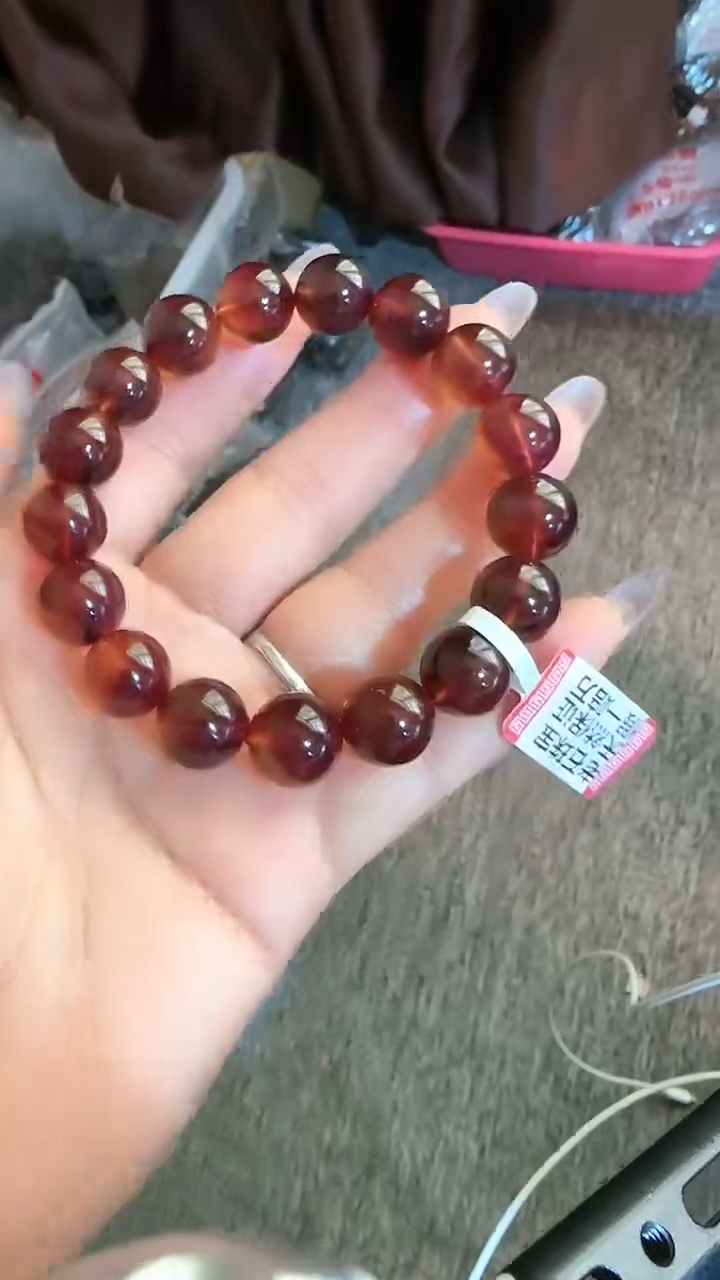 【闪购商品】琥珀手链未镶嵌规格12紫杉醇手串#20