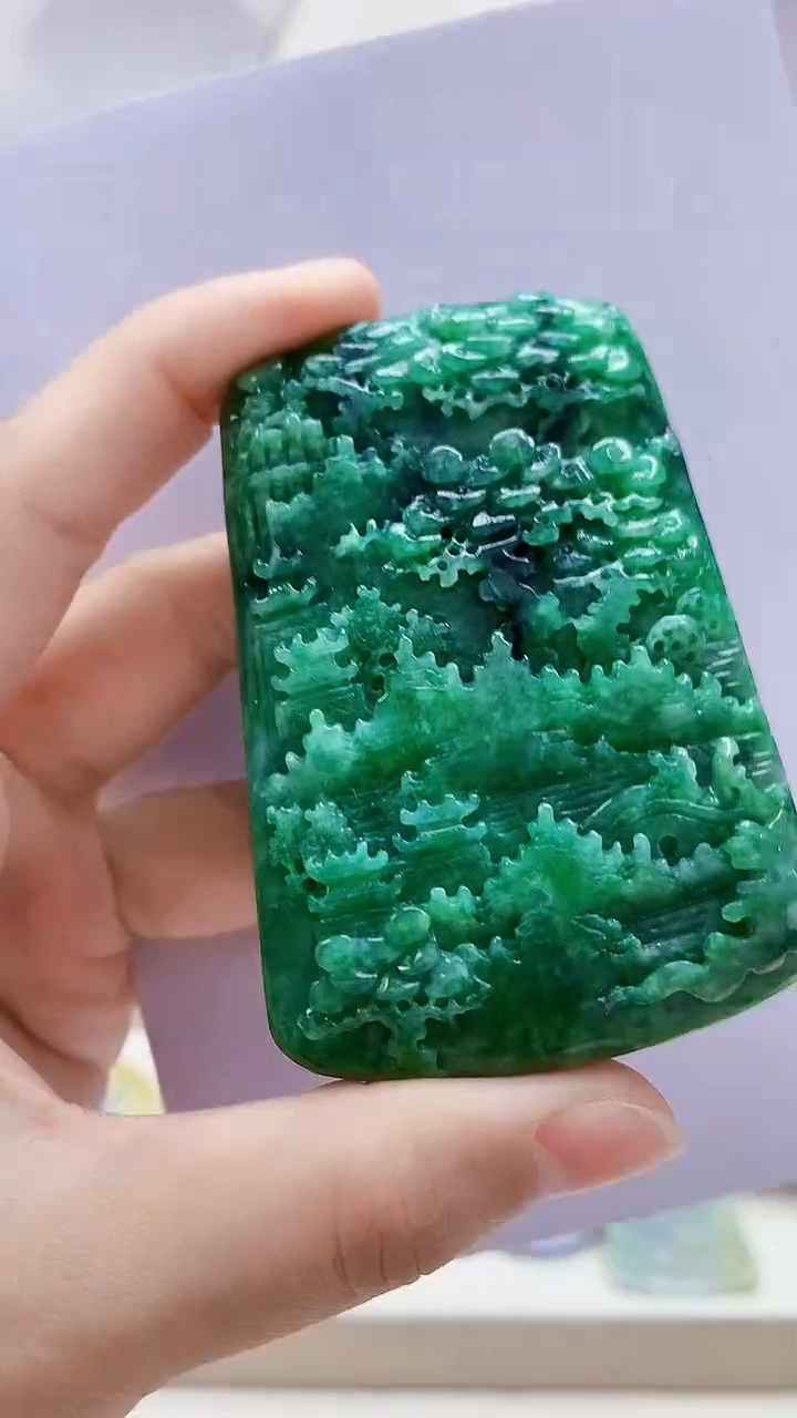 未镶嵌定制翡翠5160lr-毛货挂件37