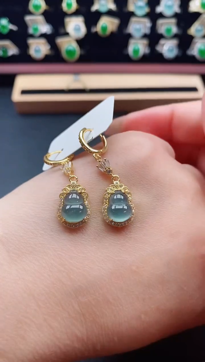 银S925镶嵌戒指翡翠1