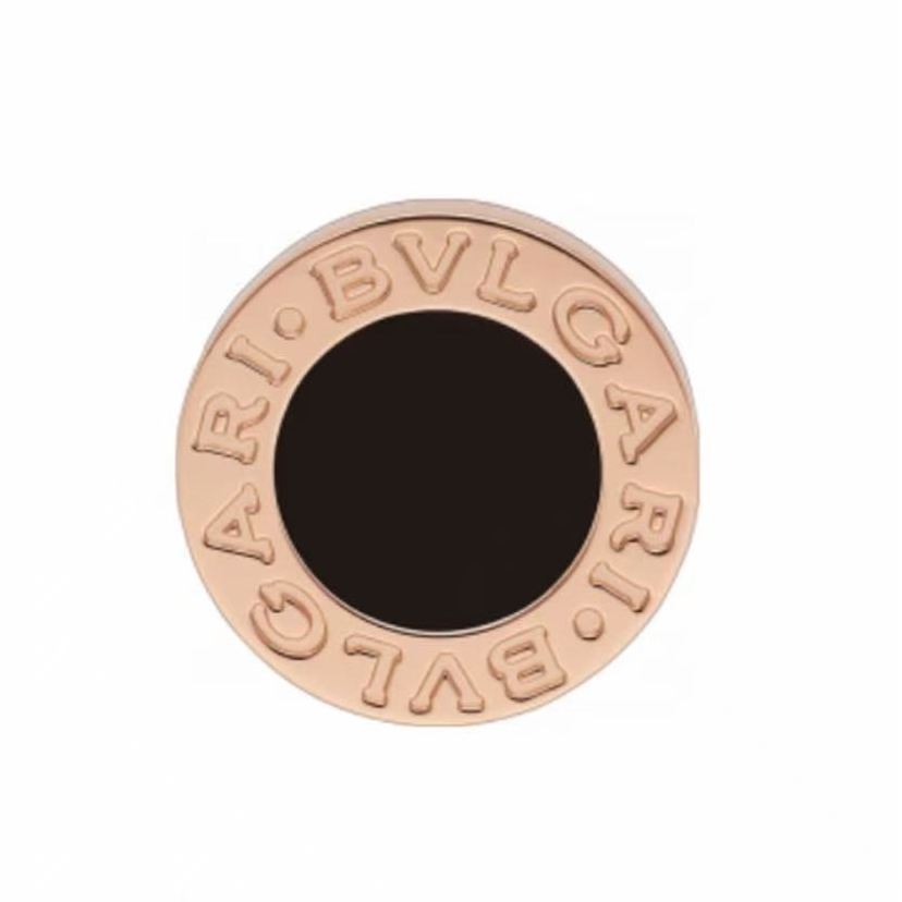 99新 BVLGARI/宝格丽  18k玫瑰金小圆饼耳钉