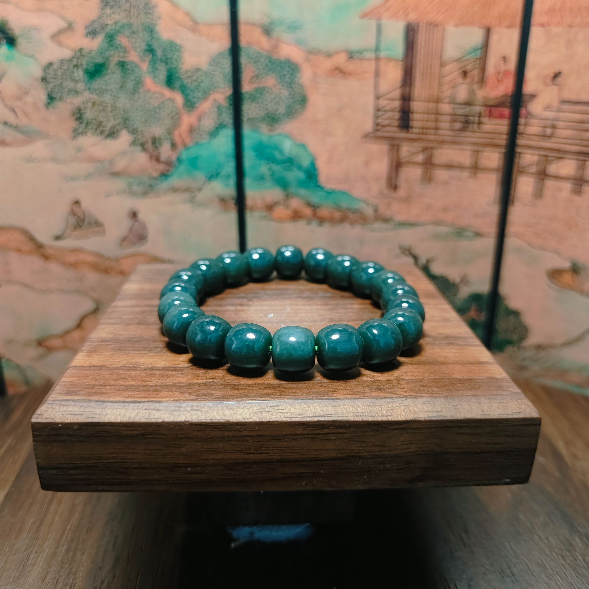 M和田玉桶珠手串（卡10）1915