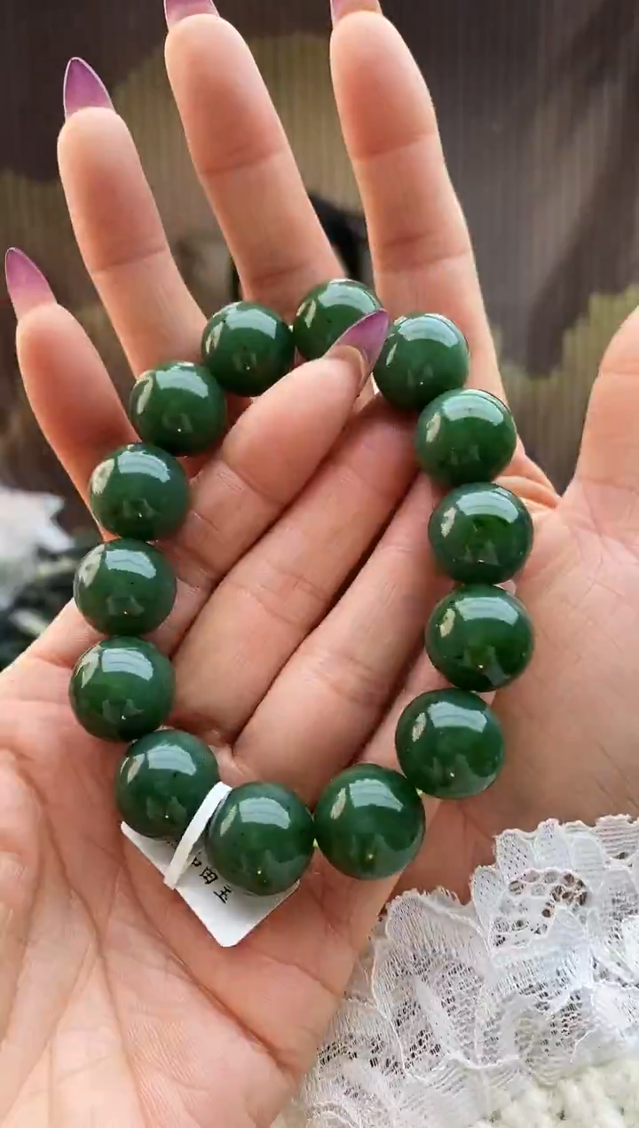 未镶嵌手串和田玉碧玉16