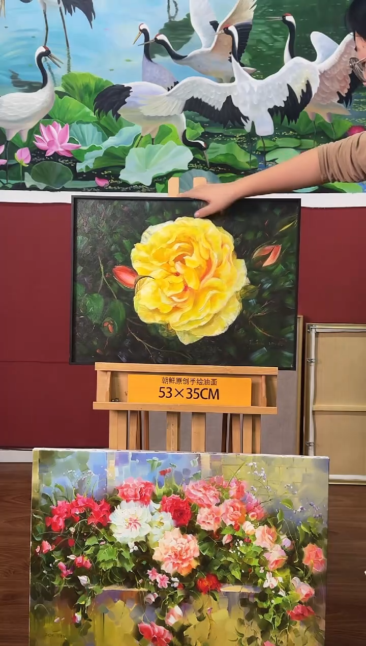 油画【180号】约53*35cm丨朝鲜原创纯手绘孤品油画丨顺丰包邮  
