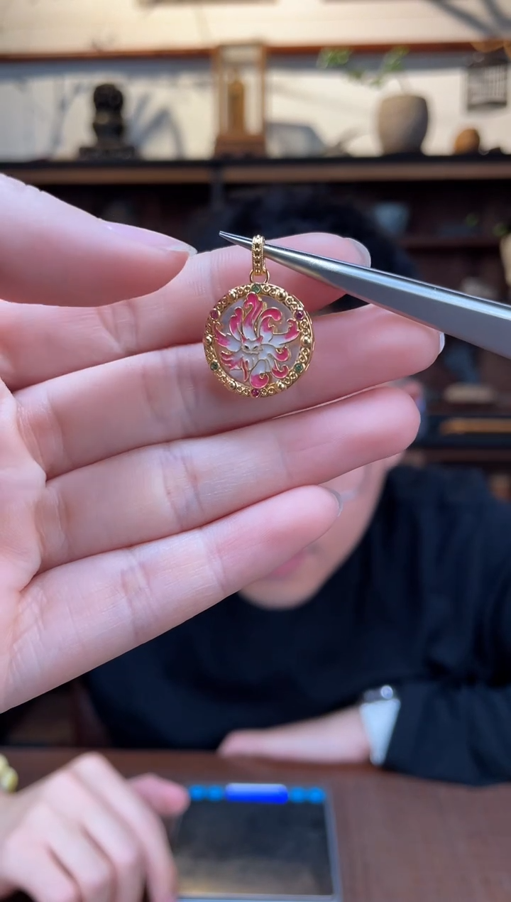 【闪购商品】贝壳（贝母）吊坠18K金镶嵌18K金贝母吊坠MY赠链