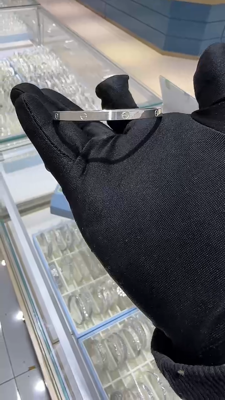 珐琅足银卡家手镯54圈