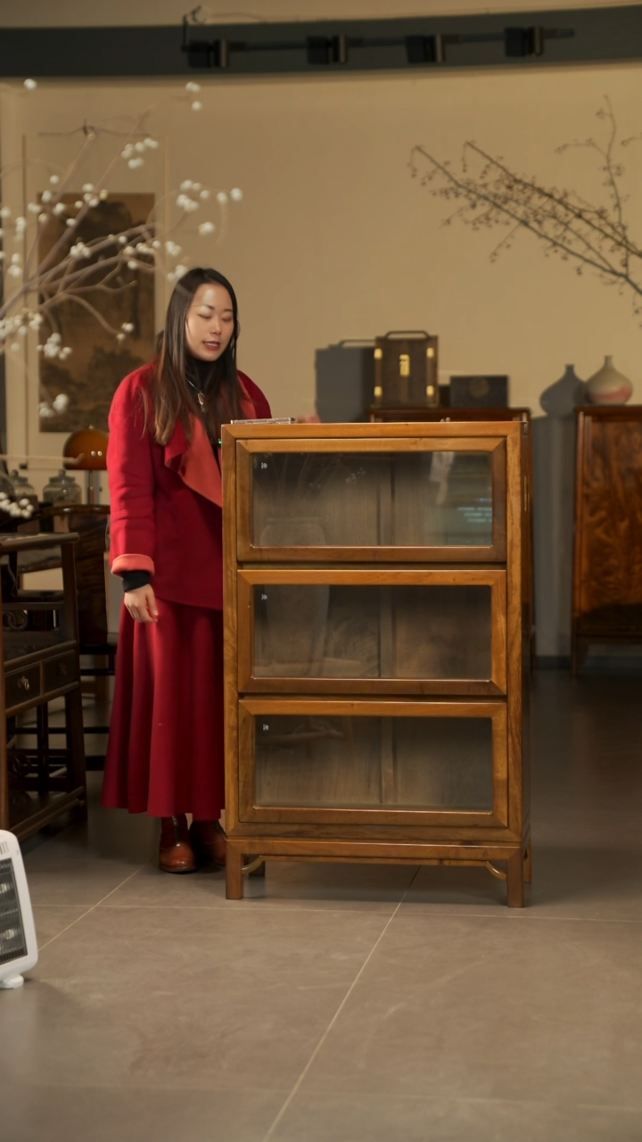 【闪购商品】金丝楠木艺阴沉木精工独板3层书柜