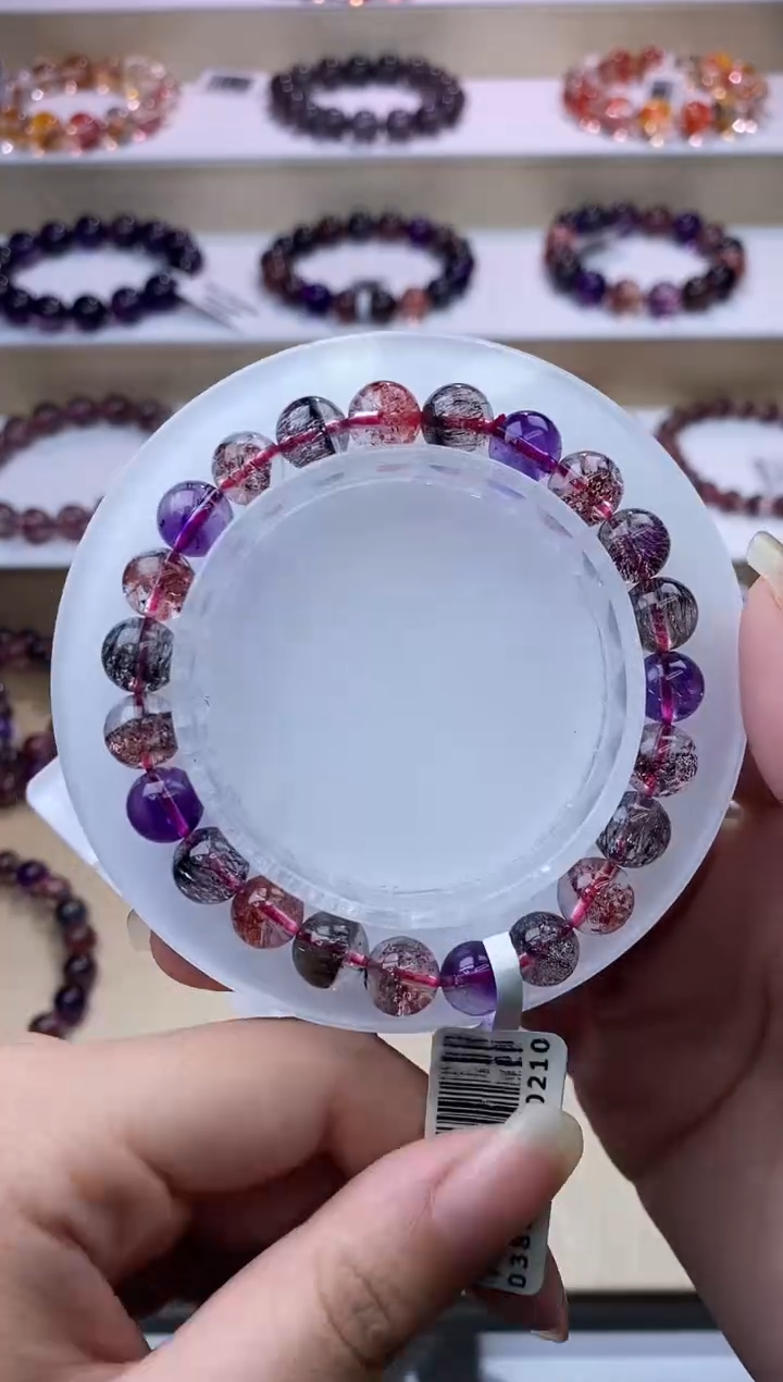 【闪购商品】水晶手链未镶嵌黑加仑超七8m+