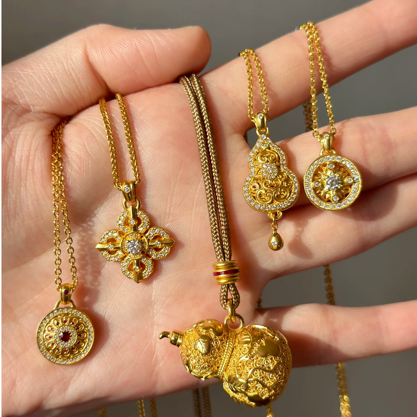 925银银制品 【痘痘捡漏专享】精工银镀金吊坠项链高奢款成品集合