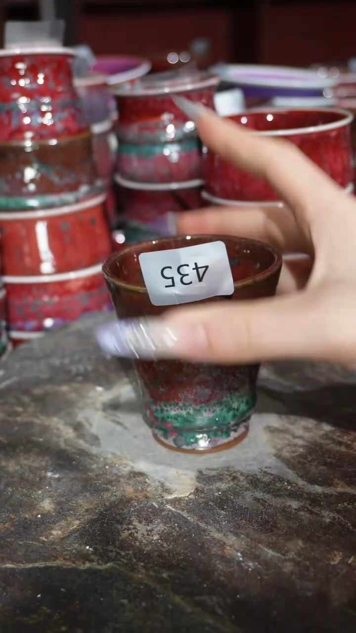 摆件陶精品窑变钧瓷茶器