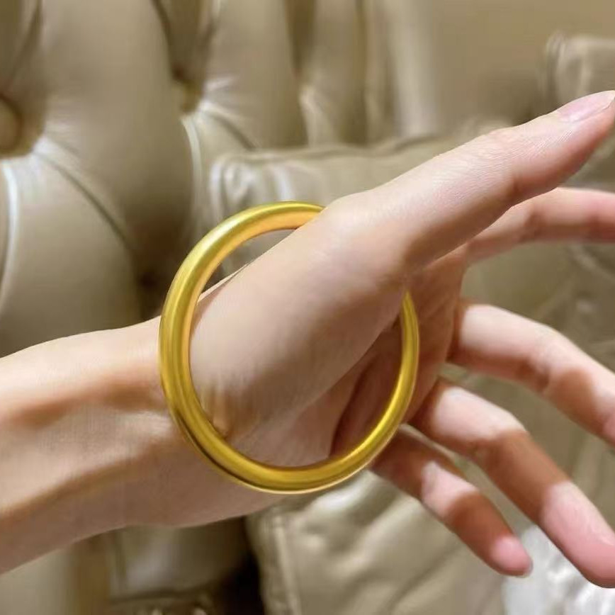 纯铜手镯 古法素款手镯定制款