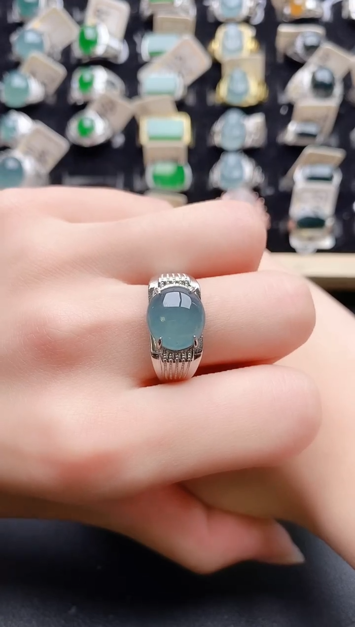 【闪购商品】翡翠戒指银S925镶嵌1221221