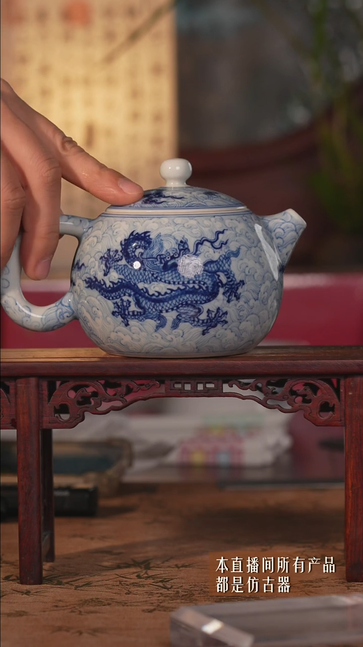 其他陶瓷满工满绘双龙大西施