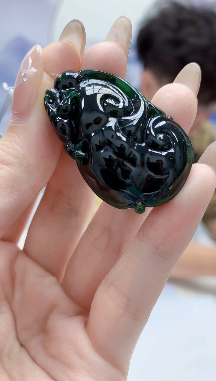 定制翡翠未镶嵌4688jw-毛货挂件159