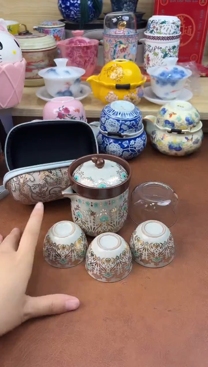 陶陶瓷茶具摆件旅行套组