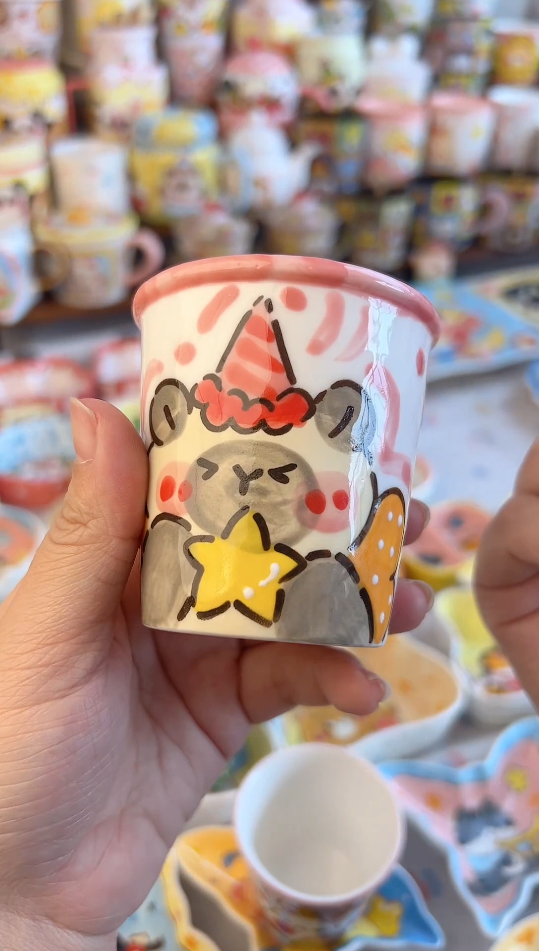 摆件陶可****啦景德镇陶瓷手绘微瑕