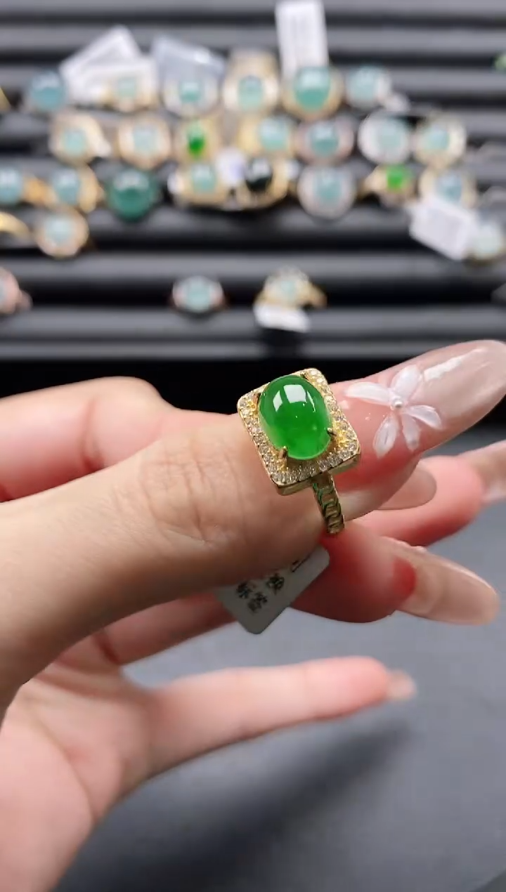 【闪购商品】翡翠戒指银S925镶嵌11111