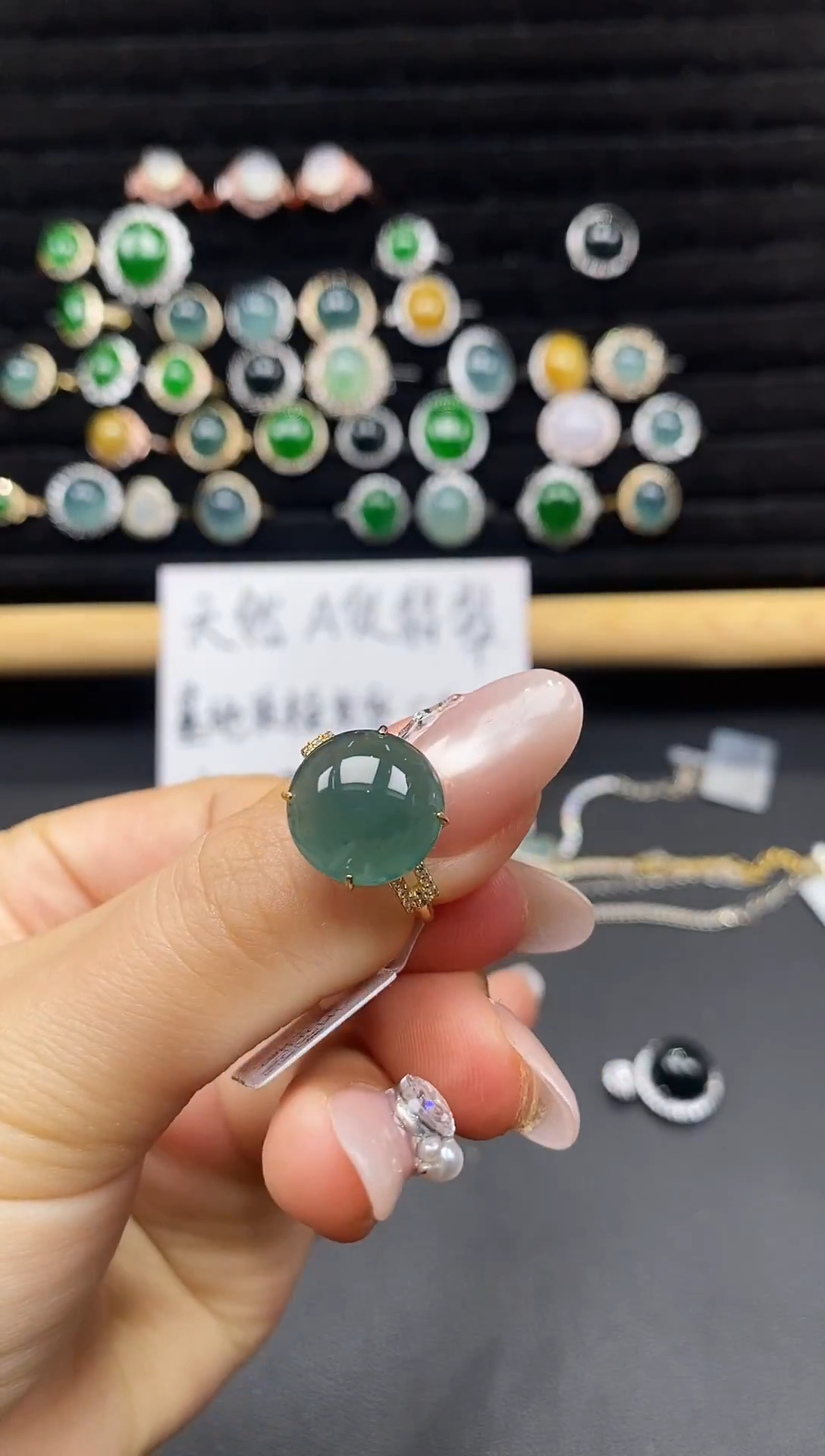 银S925镶嵌戒指翡翠111