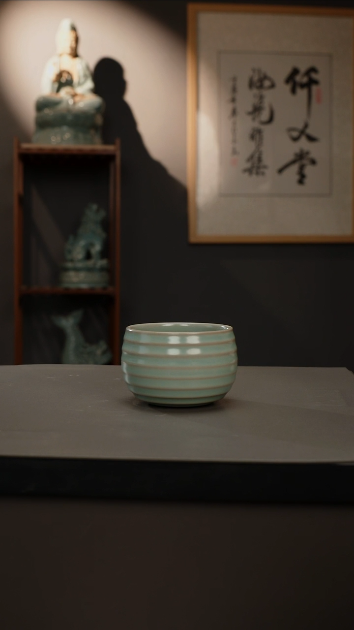 【闪购商品】杯原产地原矿  弦纹杯微瑕