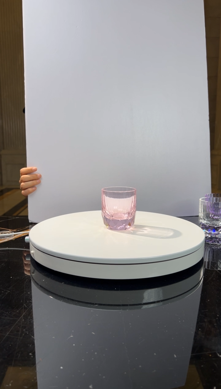 【闪购商品】摆件樱花粉钻石切割水晶杯内