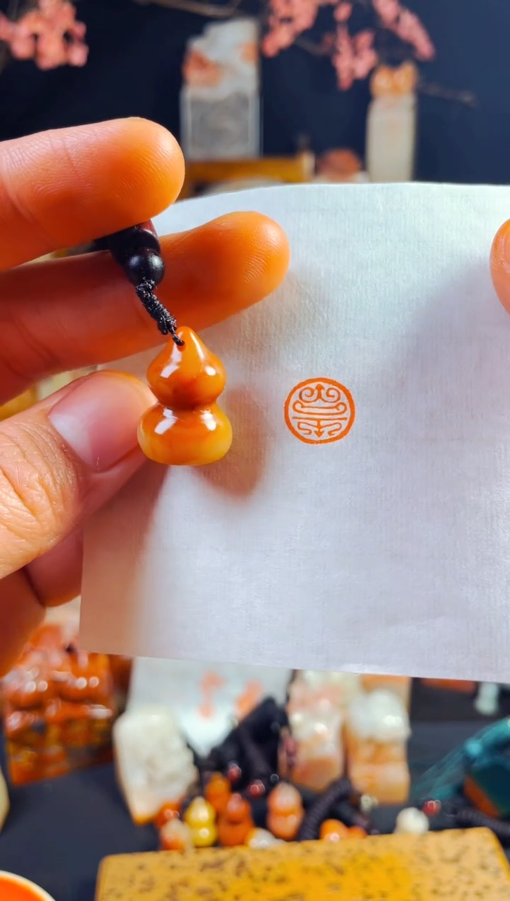 【闪购商品】老挝石印石手工篆刻《吉祥》