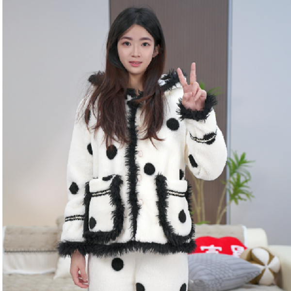 【巴黎旧梦】秋冬女士睡衣家居服加厚保暖舒适冬款气质奢华套装A179