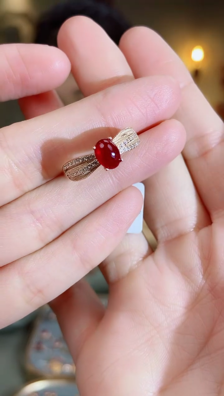 银S925镶嵌手饰红宝石手饰