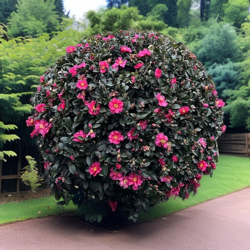 冬天开花四季常青茶梅花苗树苗茶梅球茶花盆栽冬茶梅盆栽四季庭院