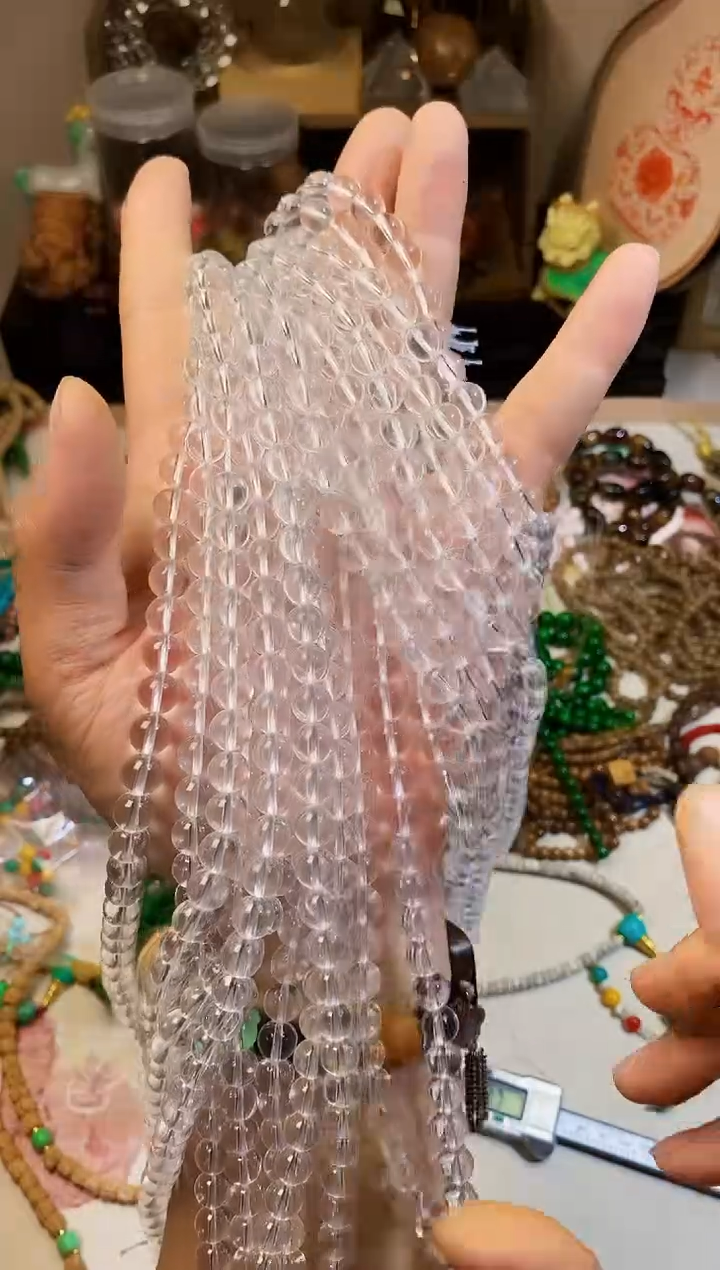 玛瑙/玉髓手链未镶嵌卡8+白水半成品45颗左右