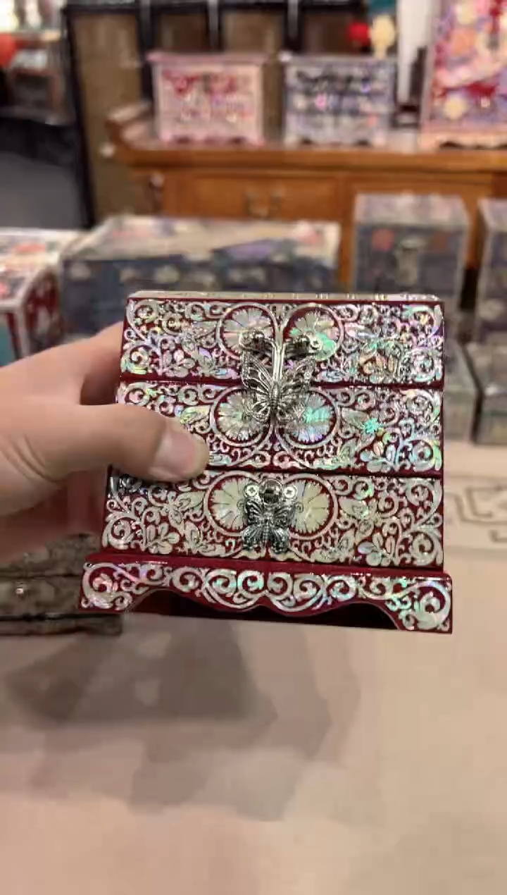 【闪购商品】红底寿·弘贝雅螺钿漆器文化馆