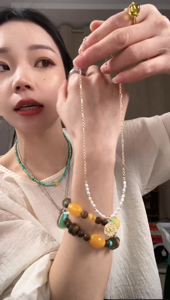 【闪购商品】琥珀颈饰未镶嵌E472EEEEE