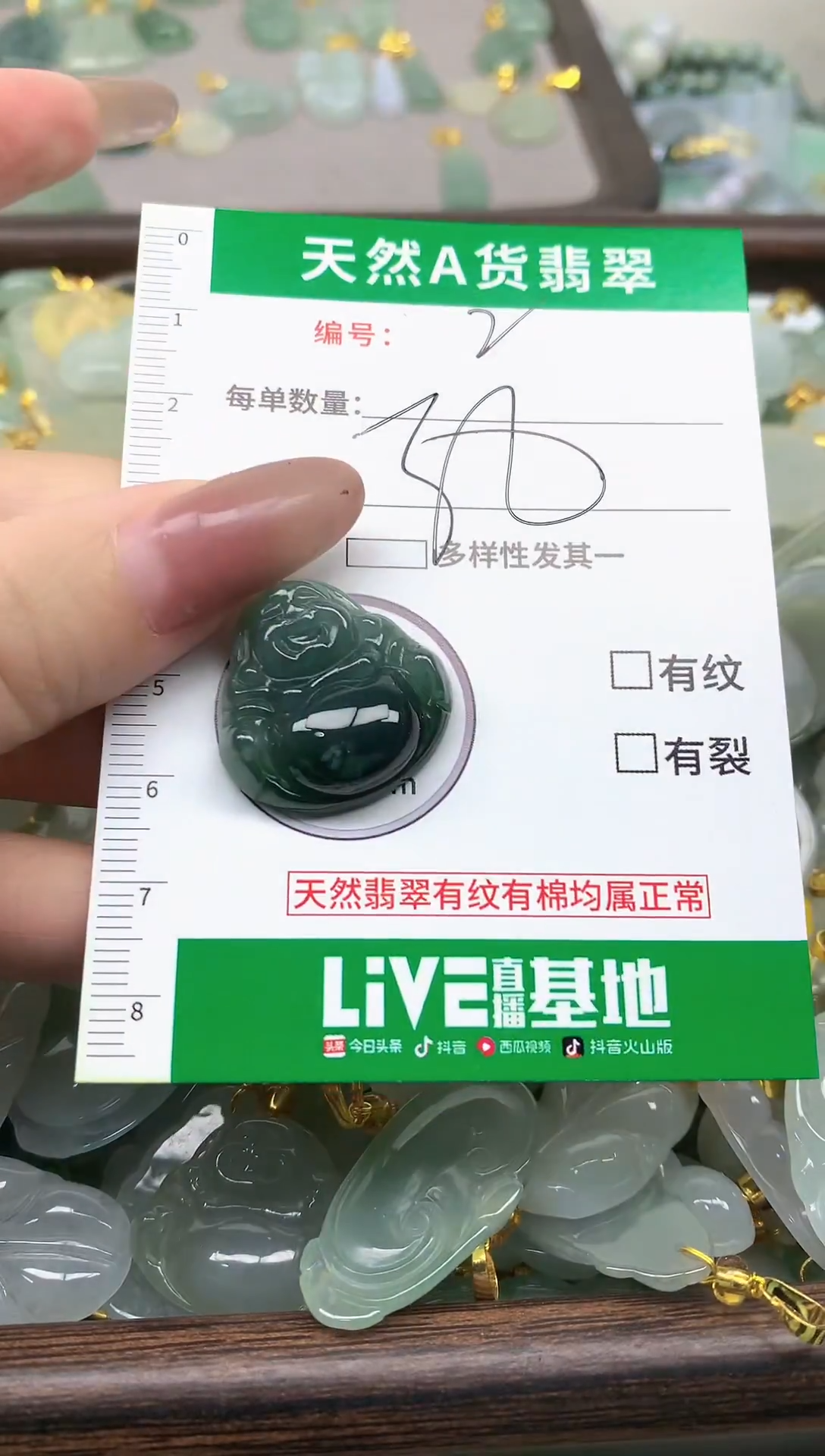 颈饰未镶嵌翡翠纯天然缅甸A货翡翠-2