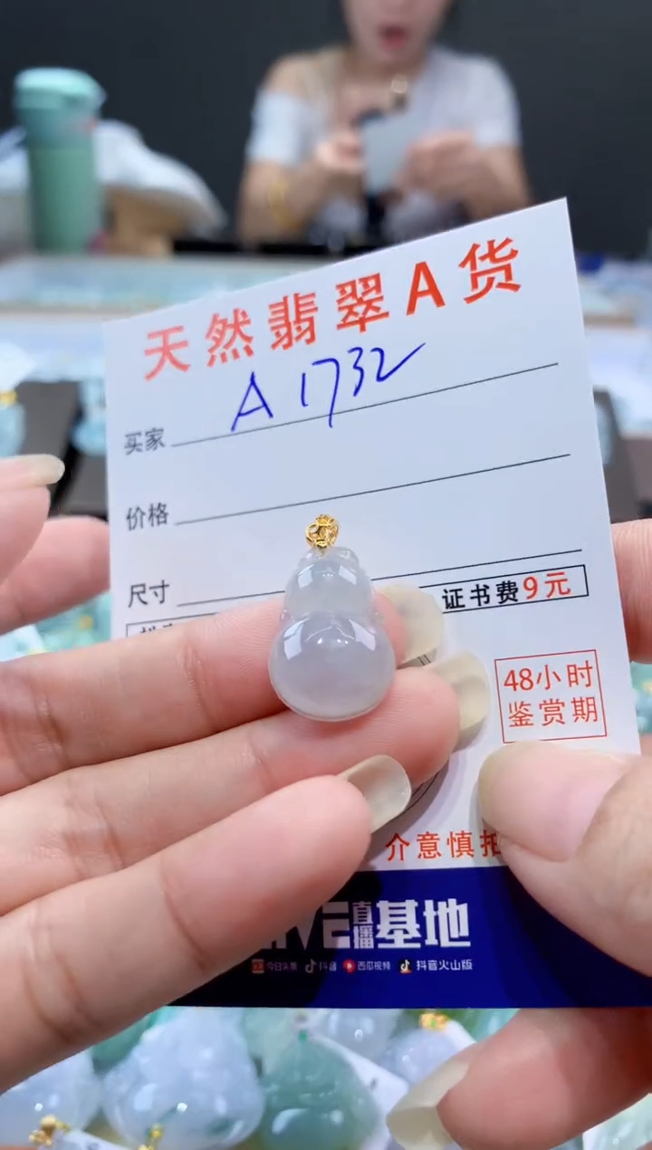 颈饰未镶嵌翡翠天然翡翠A货挂件 
